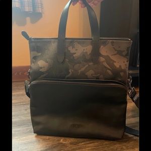 Coach Graham Tote Fold over with Camo print